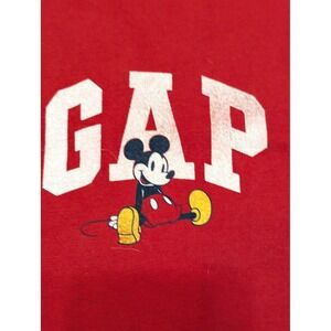 GAP x Disney Mickey Mouse Kids T-Shirt‎ Red Size Large Organic Cotton